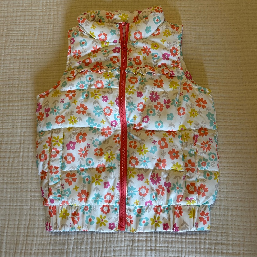 OshKosh B'gosh Colorful Floral Puffer Vest